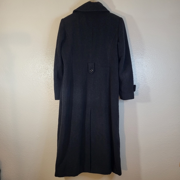 ❤️ Anne Klein Double Breasted Wool Blend Full Length Trench Coat - Picture 8 of 10